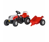Vaikiškas minamas traktorius su priekaba vaikams nuo 2,5 iki 5 m. | rollyKid Steyr | Rolly Toys 